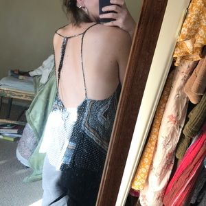 Free People Print Tank Low Back